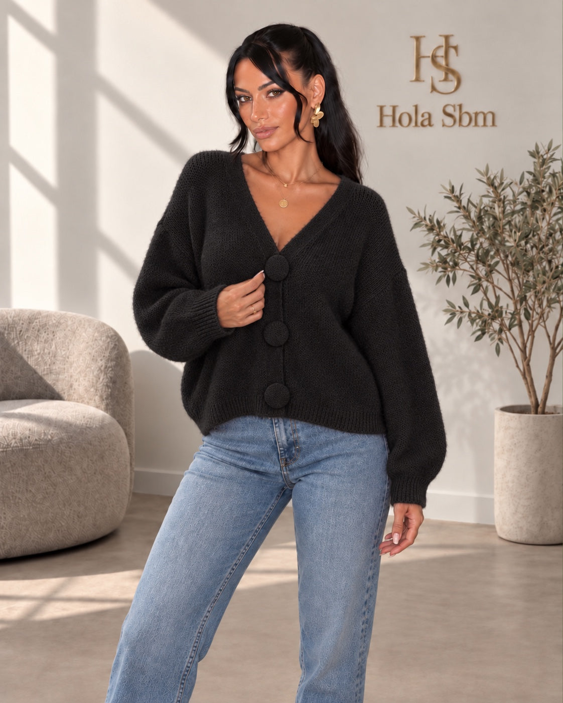 Cardigan Melorya Nero – Hola SBM
