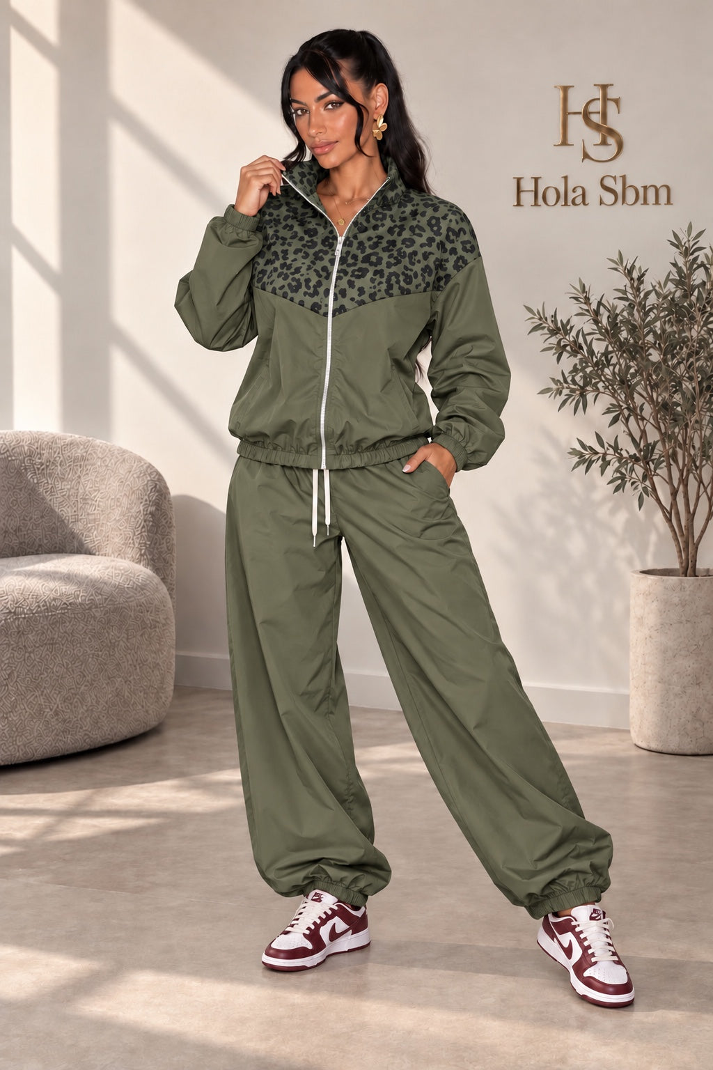 Coordset Zarevia - Verde leopardato