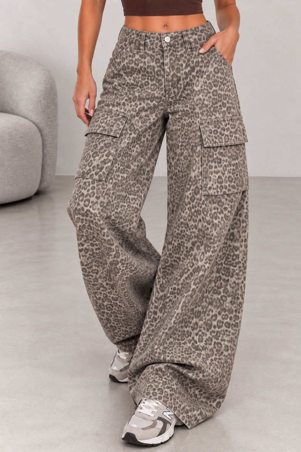 Jeans Leopard grigio - dettaglio