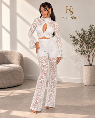 Jumpsuit Morgana bianco - vista frontale