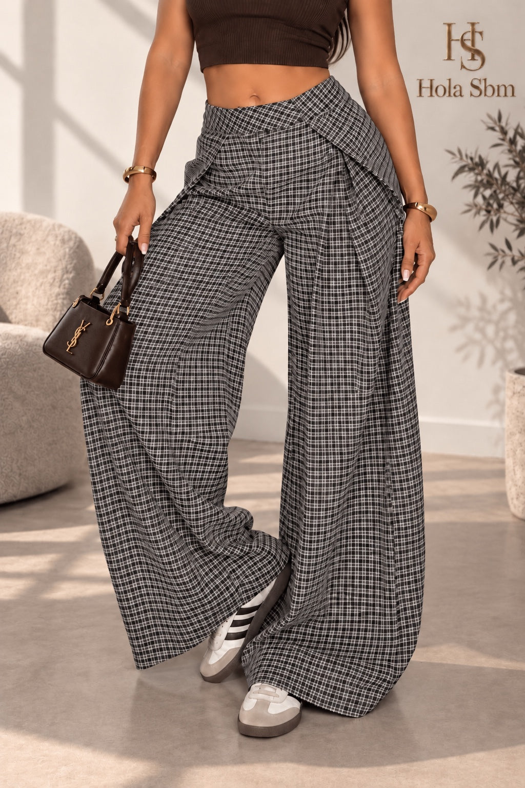 Pantalone Tartan nero