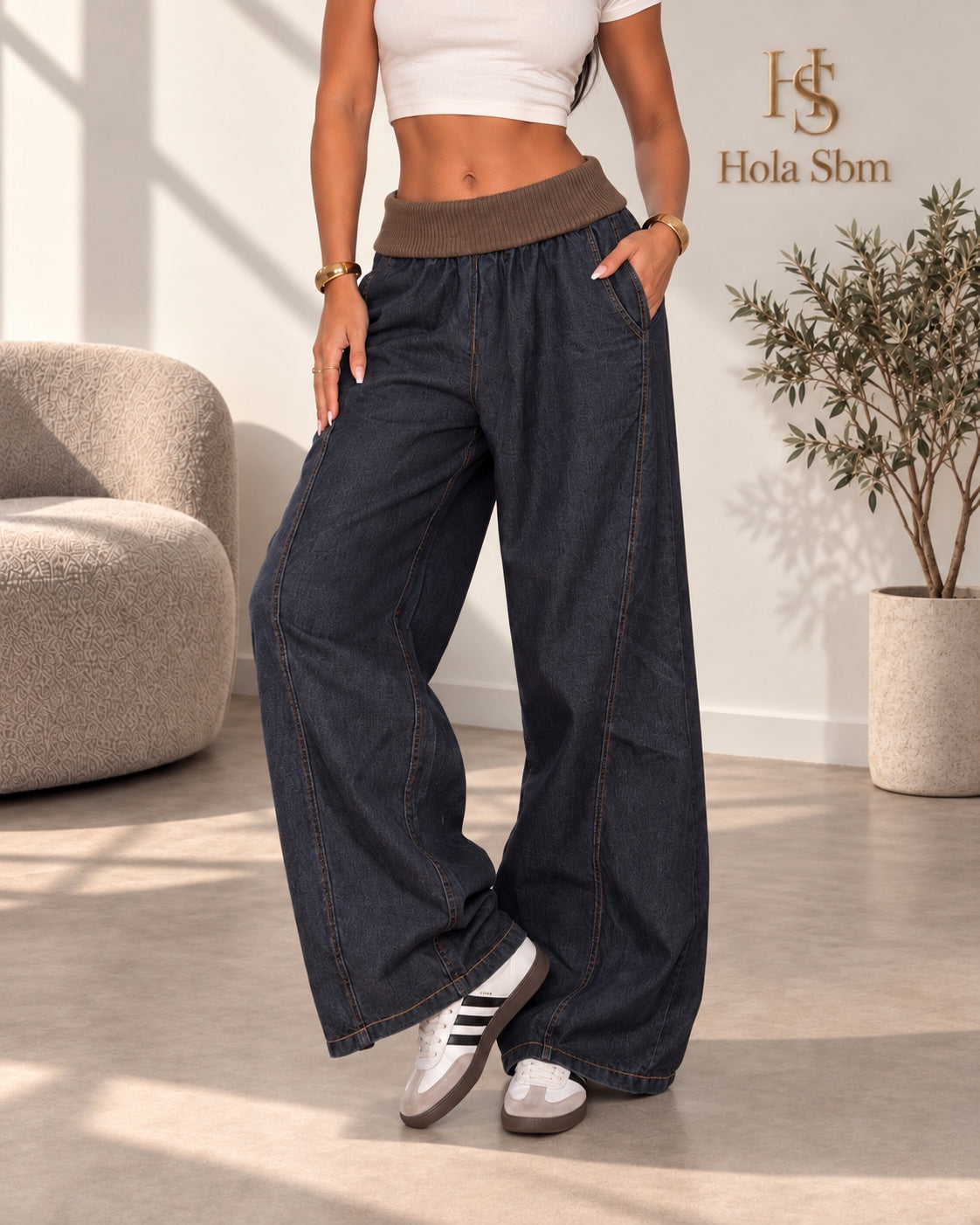 Pantalone Veldan indossato - dettaglio del pantalone