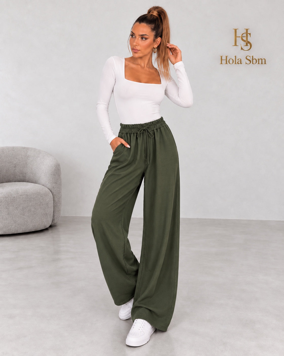 Pantalone Piton verde - look completo