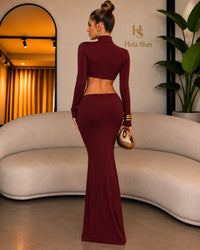 Abito Sanye bordeaux - retro