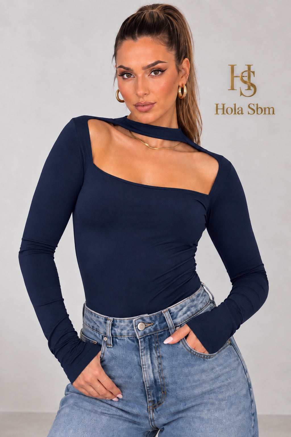 Body Choker Blu Navy