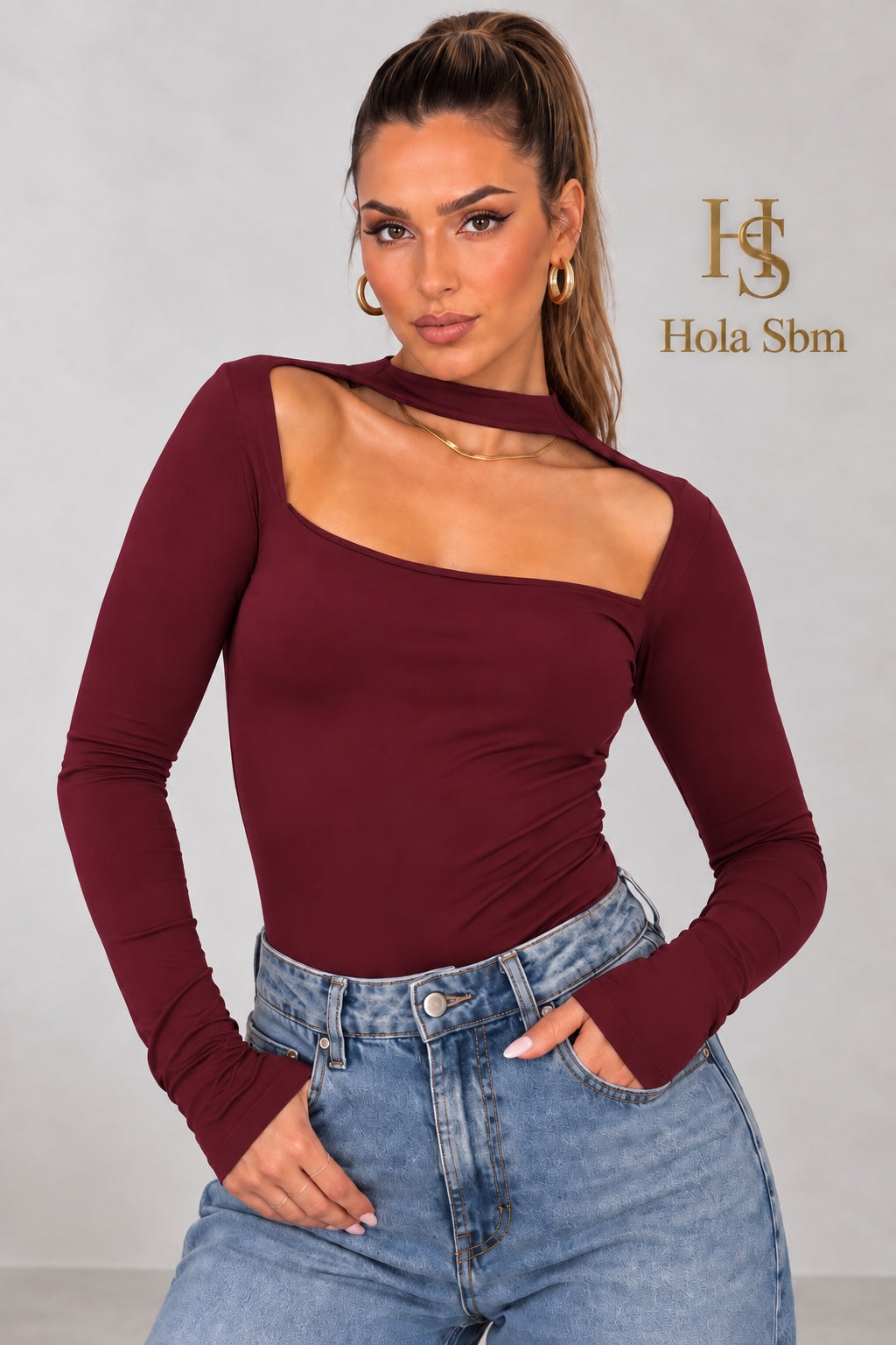 Body Choker Bordeaux