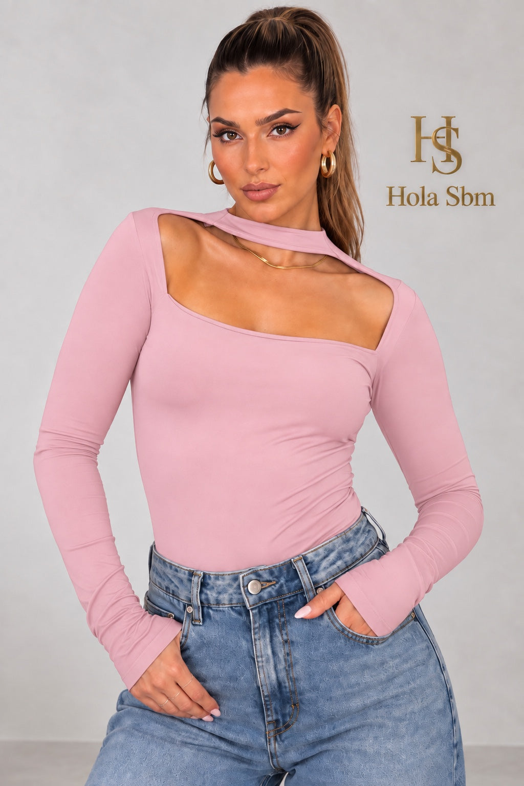 Body Choker Rosa