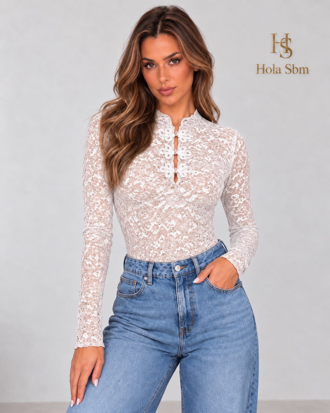 Body Rim bianco in pizzo