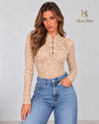 Body Rim champagne in pizzo
