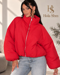 Bomber Zavyra Rosso dettaglio