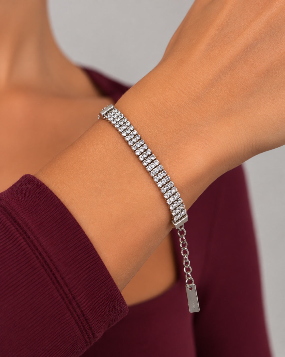 Bracciale Lexi argento con strass