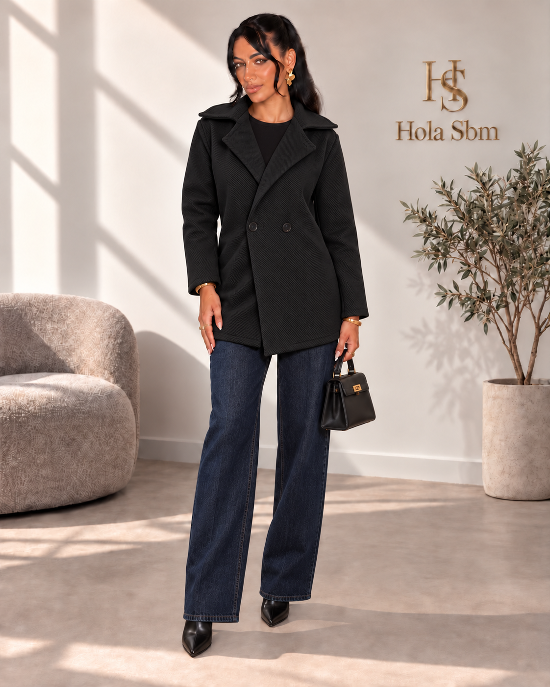 Cappotto Norevia Nero - vista frontale