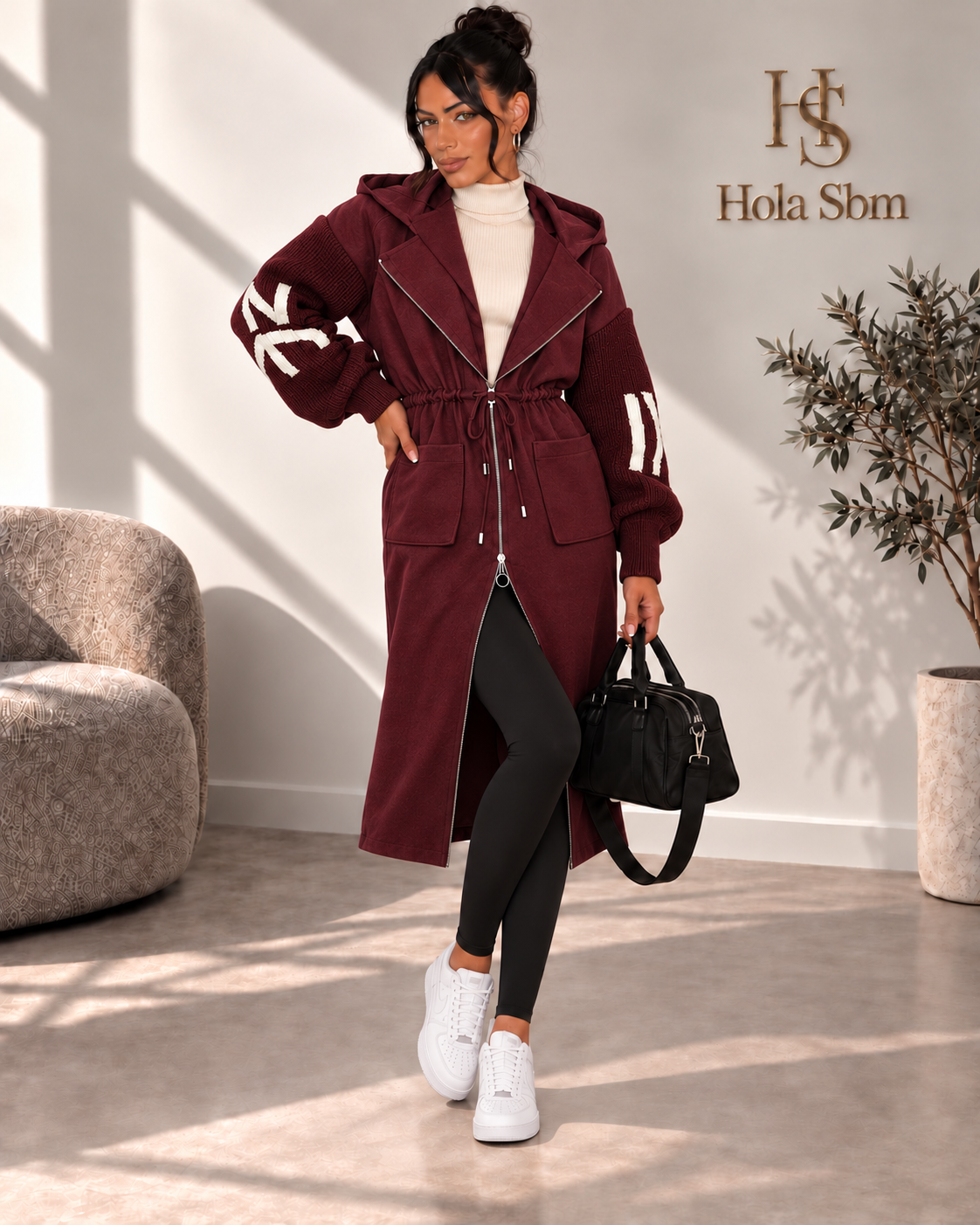 Cappotto Velnira Bordeaux
