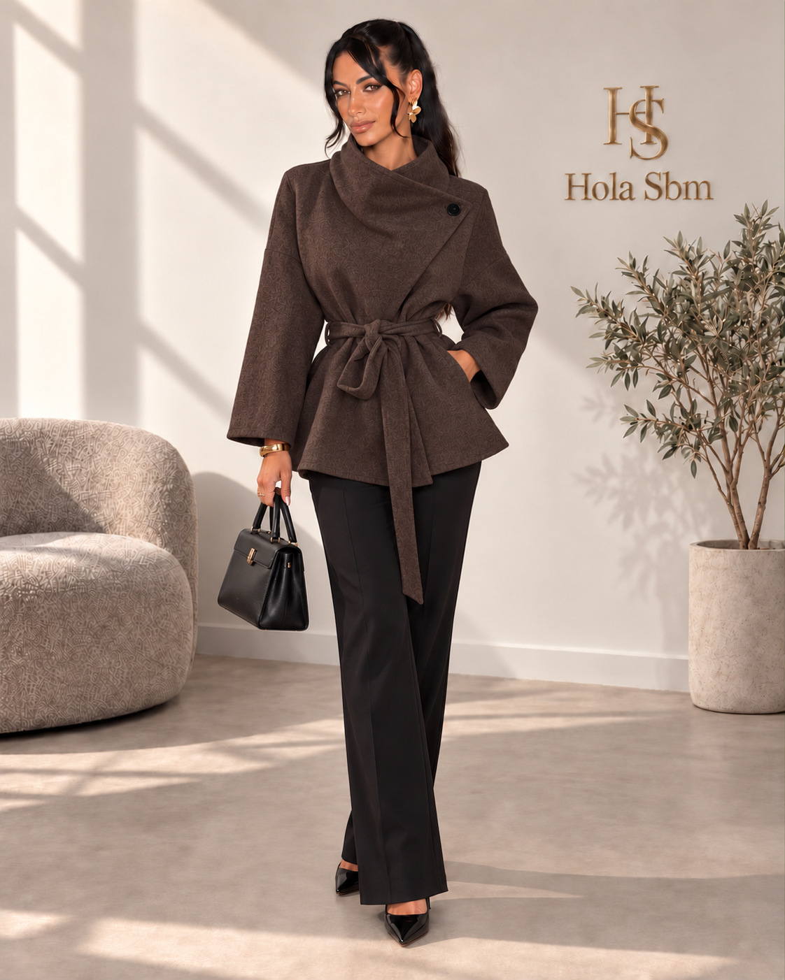 Cappotto Velthia Marrone