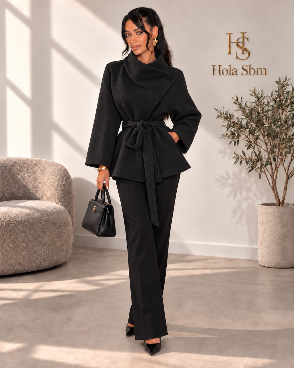 Cappotto Velthia Nero