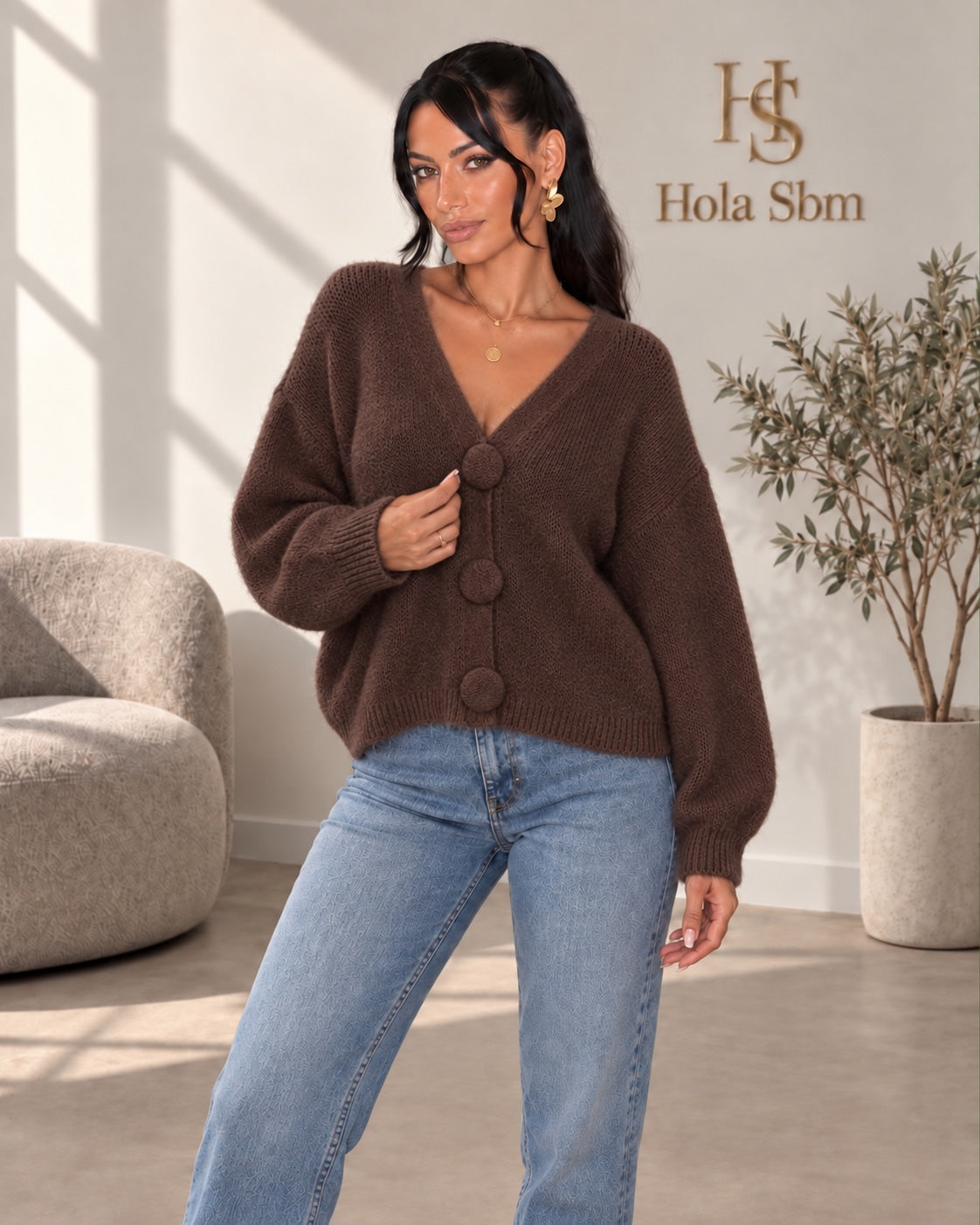 Cardigan Melorya Marrone – Hola SBM