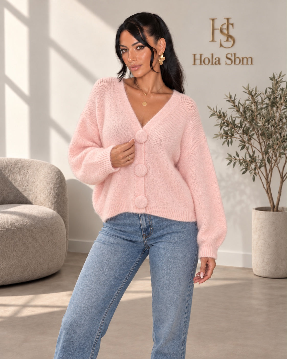 Cardigan Melorya Rosa – Hola SBM