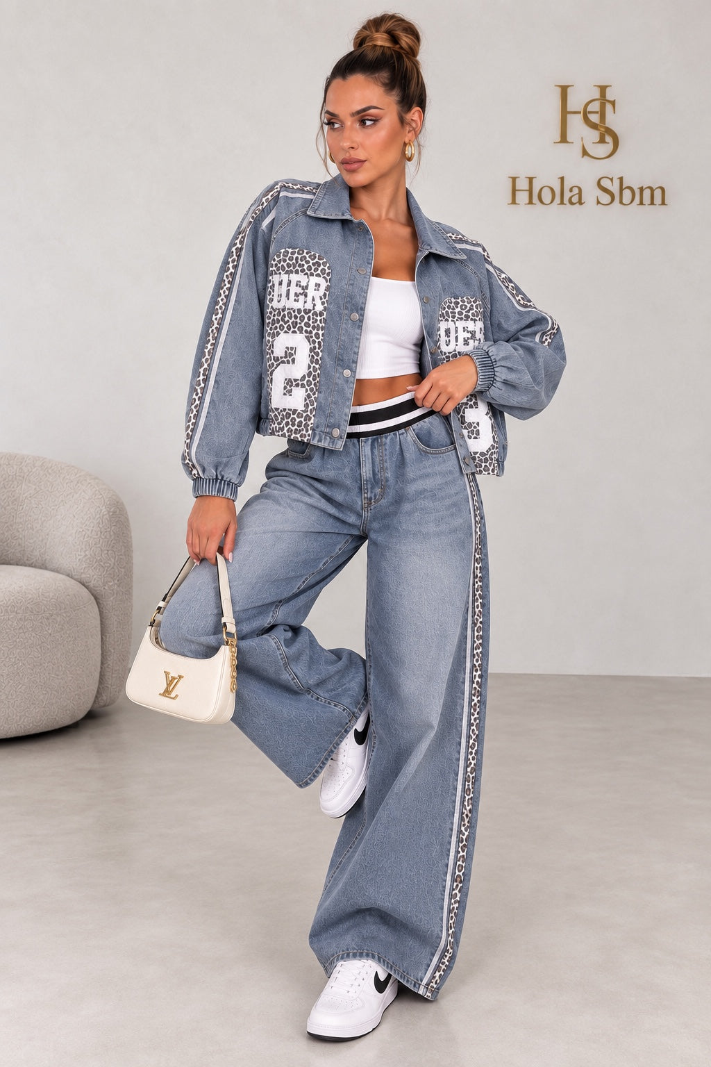 Coordset Alba denim chiaro - Hola Sbm