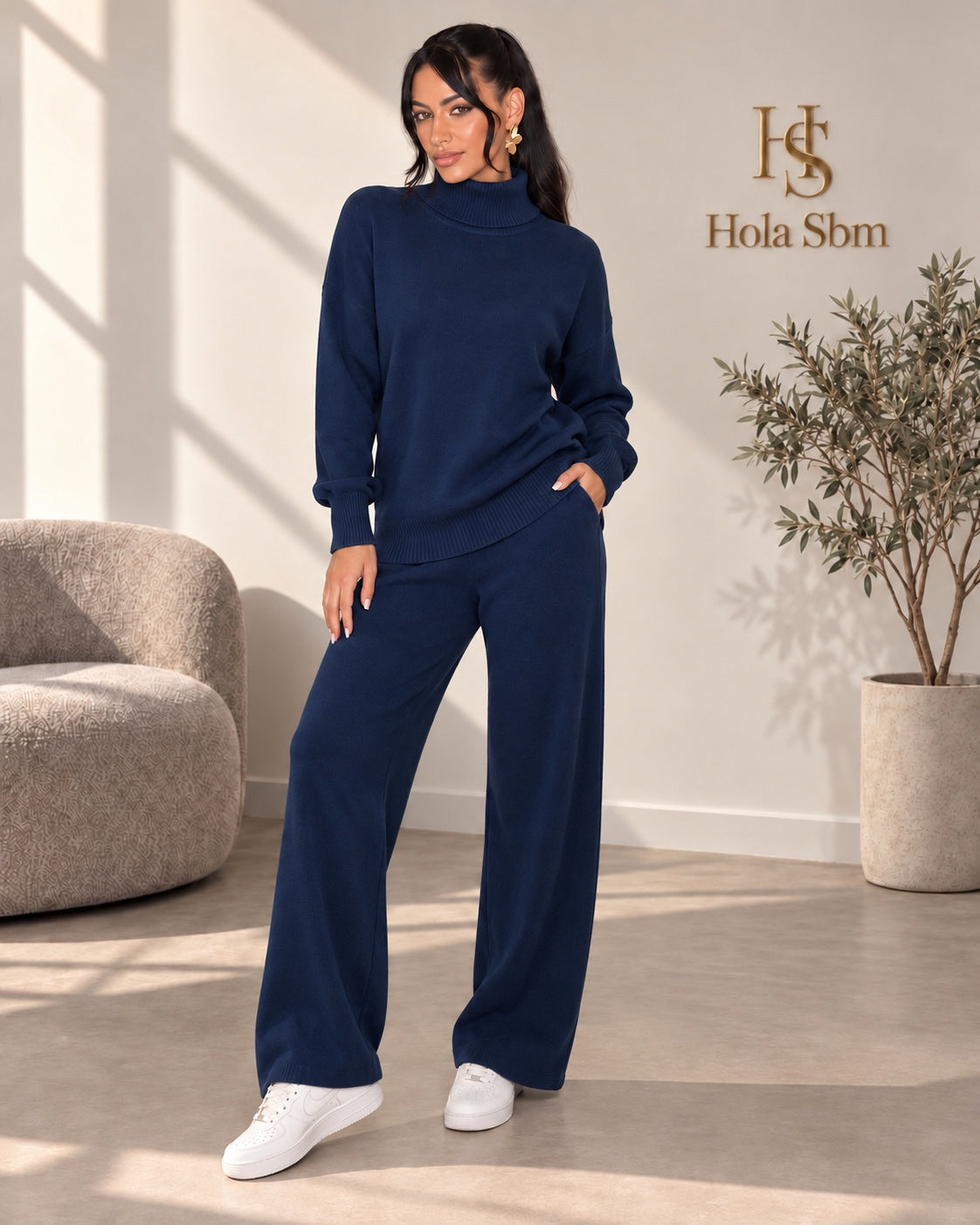 Coordset Elisir in lanetta - Blu navy - Hola SBM