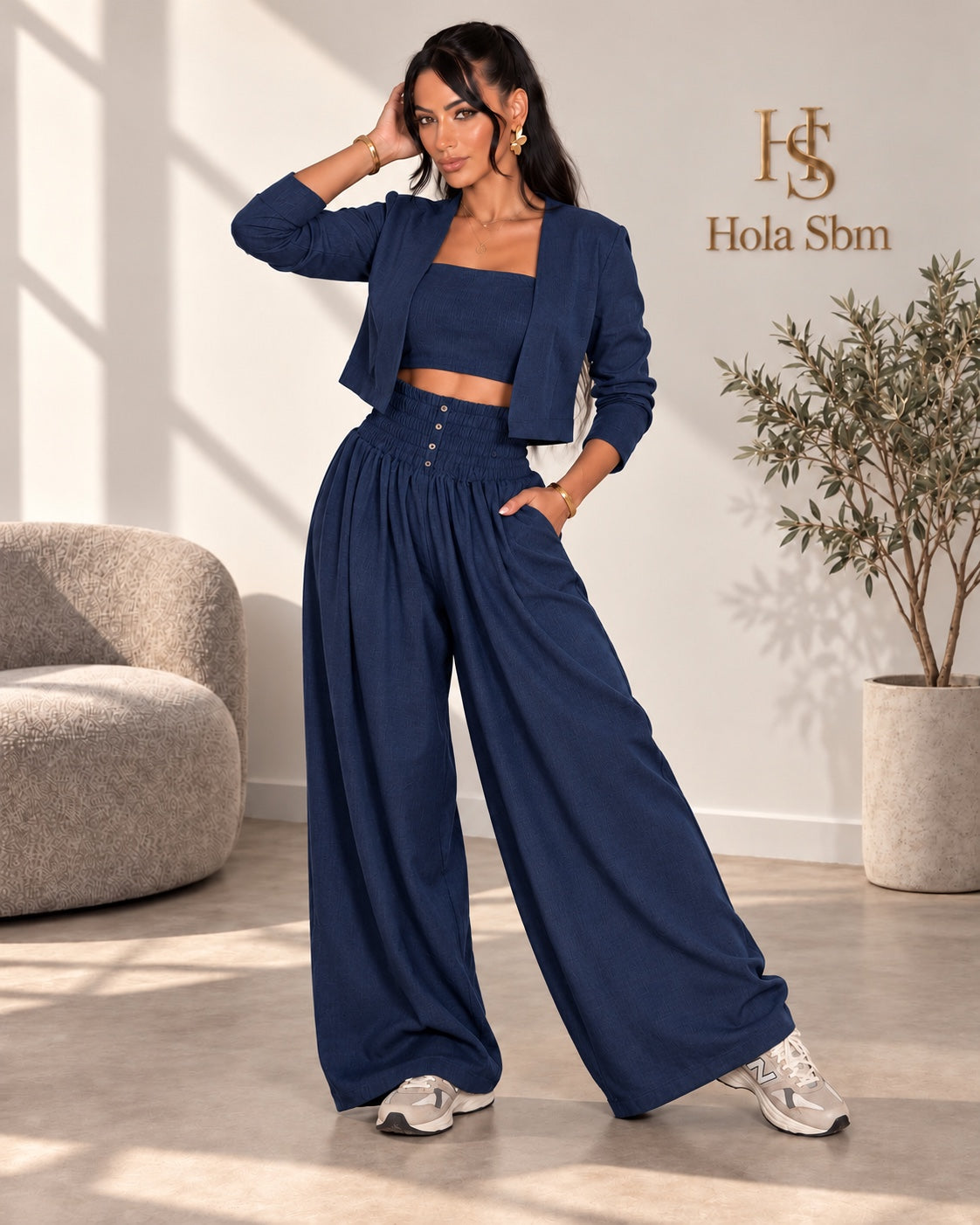 Coordset Jansu tre pezzi - Blu