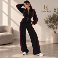 Coordset Marzia Nero Bordeaux