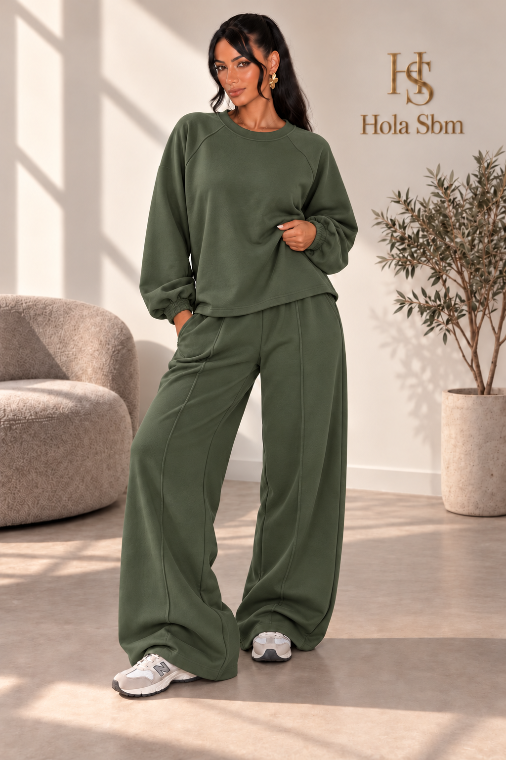 Coordset Melvya - Verde oliva