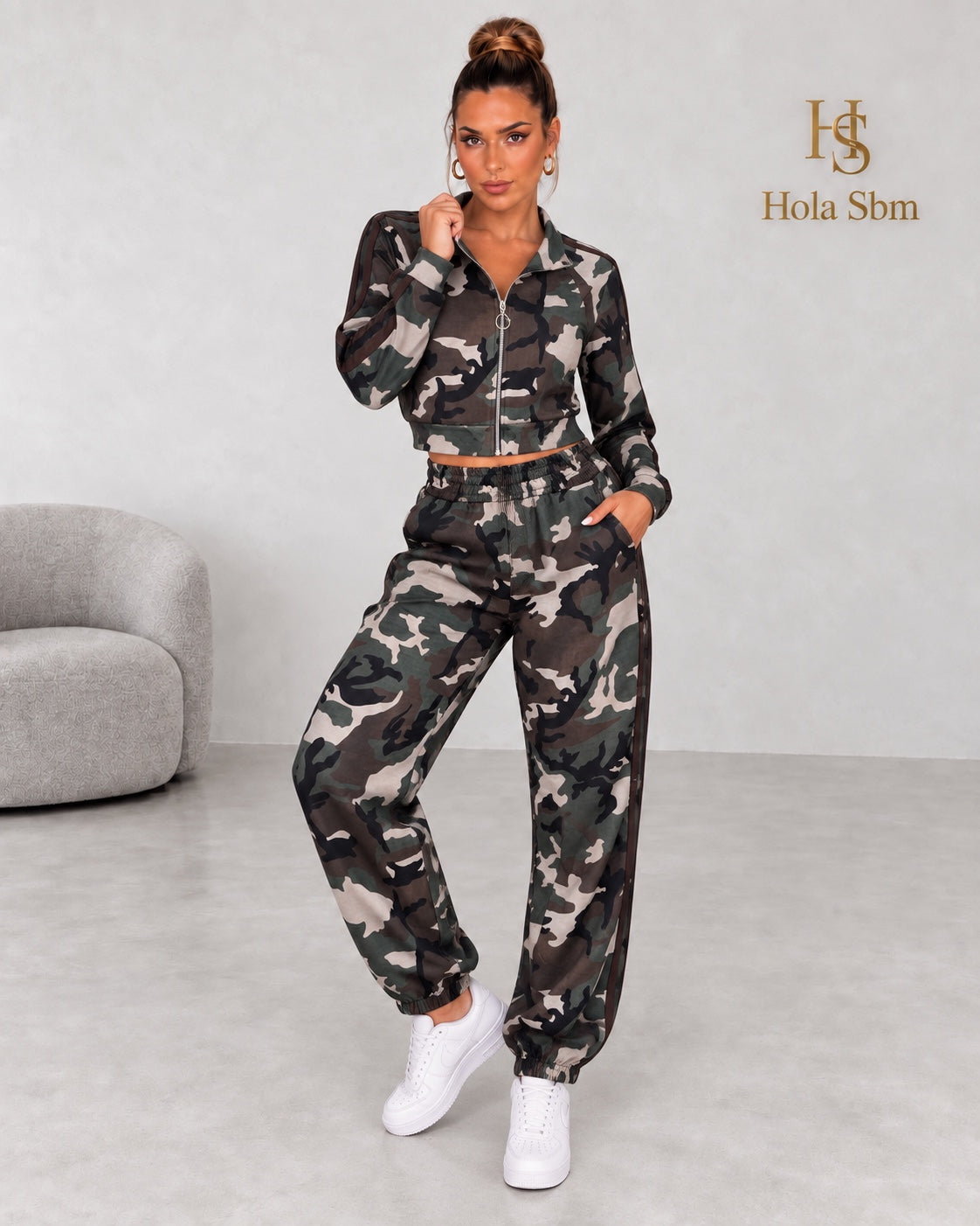 Coordset Nya camouflage verde