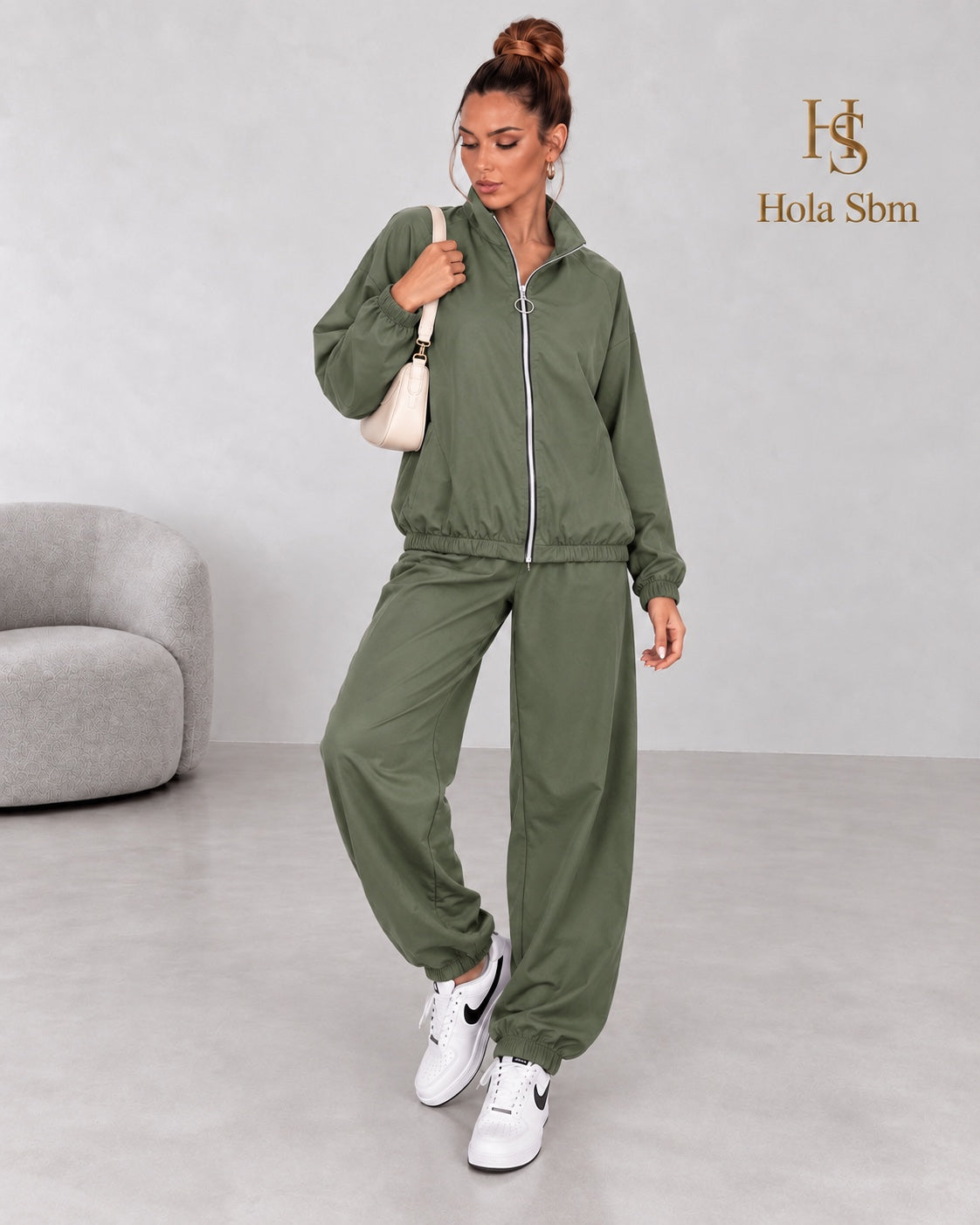Coordset Oriental - Verde militare