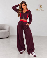 Coordset Virginia Bordeaux e Rosso