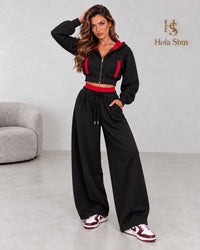 Coordset Virginia Nero e Rosso