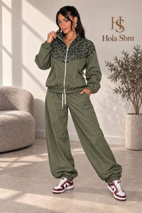 Coordset Zarevia - Verde leopardato