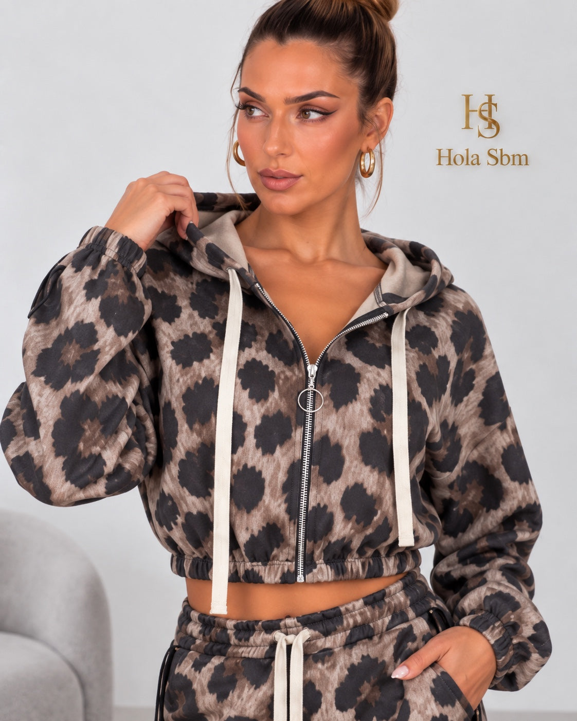 Felpa Diamond beige nero