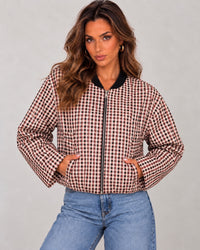 Jacket Dens rosa a quadretti