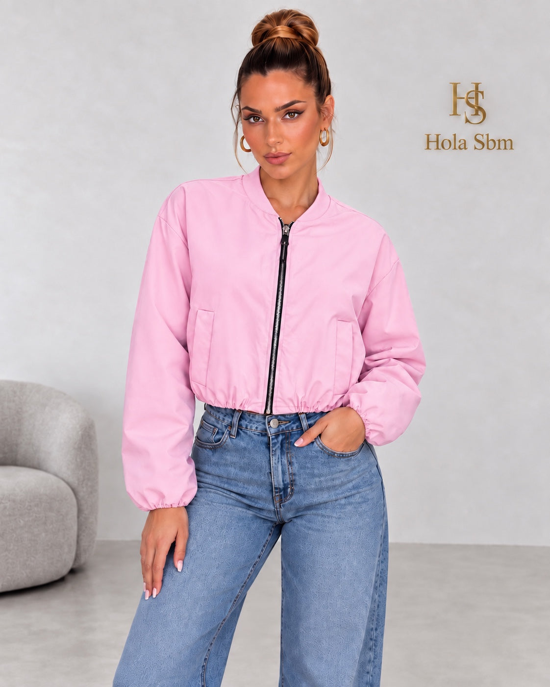 Jacket Rama rosa