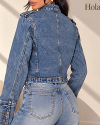 Jacket Veydra blu retro