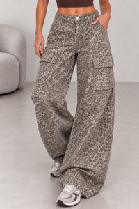 Jeans Leopard grigio - dettaglio