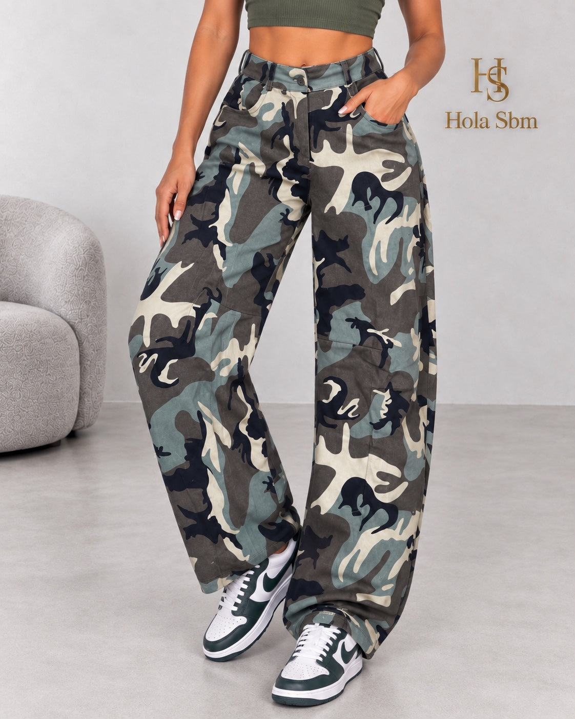 Jeans Marwa camouflage - dettaglio pantalone