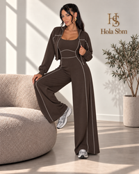 Jumpsuit Avenya Testa di moro - giacchina aperta