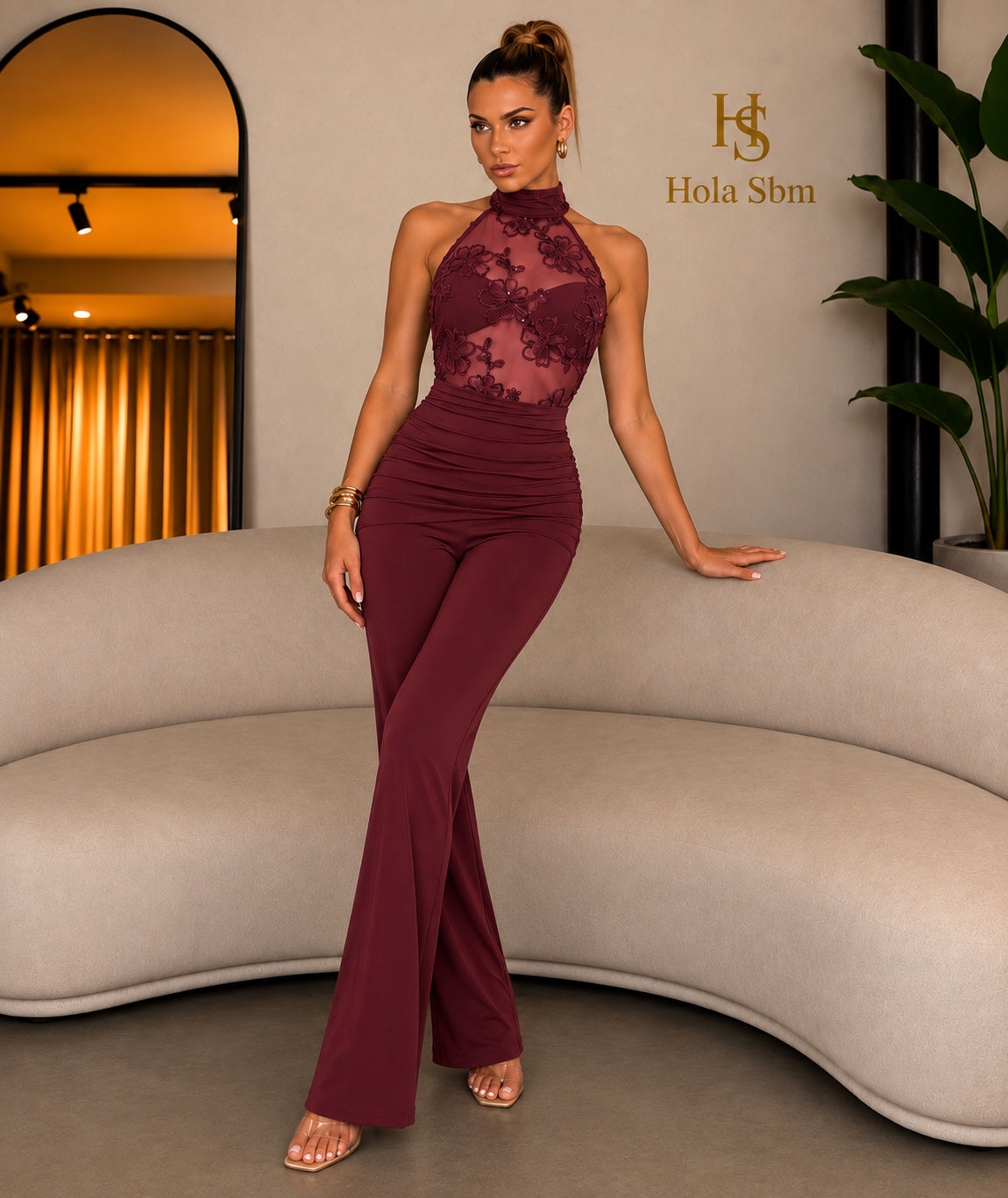 Jumpsuit Kohana bordeaux