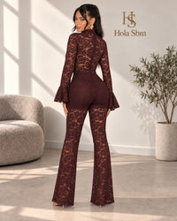 Jumpsuit Morgana bordeaux - vista posteriore