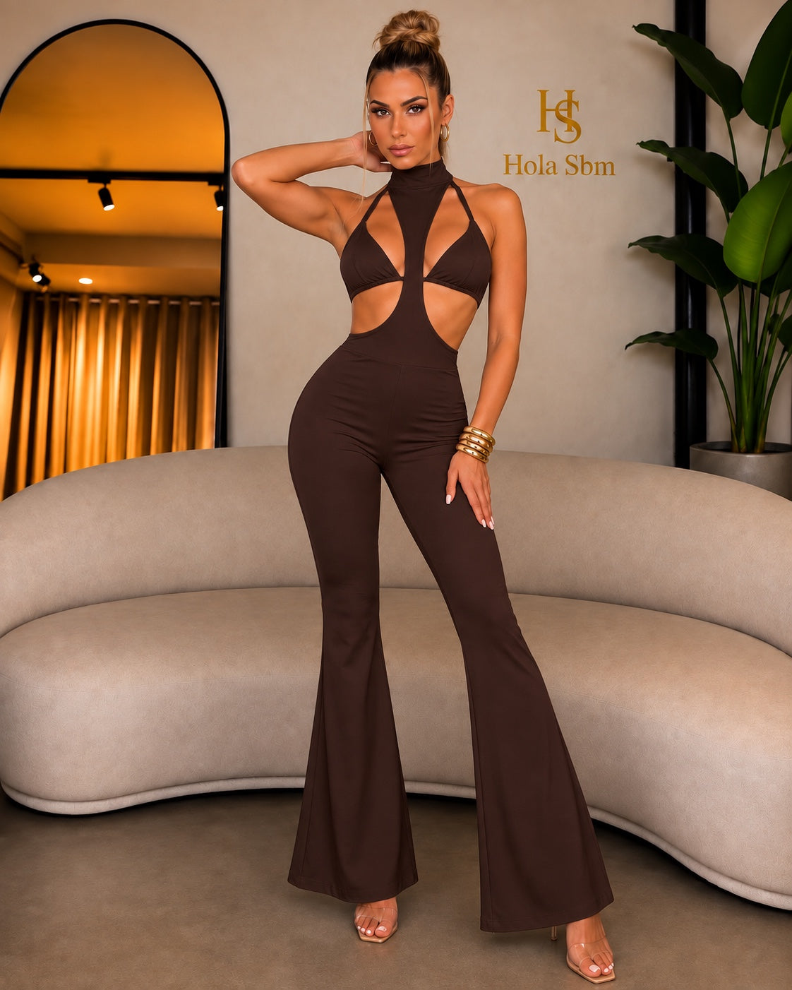 Jumpsuit Sonia testa di moro - vista frontale