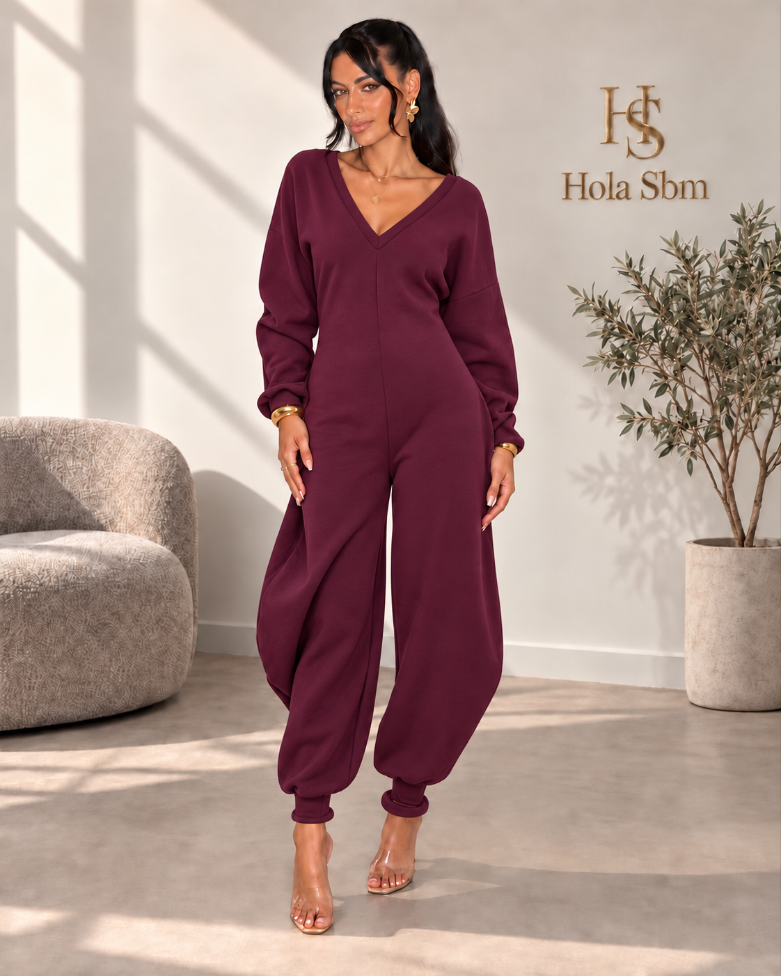 Jumpsuit Zarelia Bordeaux