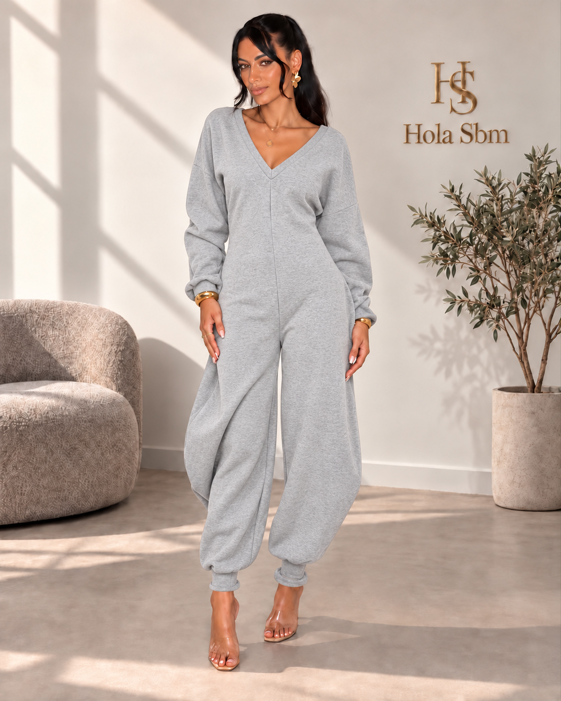 Jumpsuit Zarelia Grigio chiaro