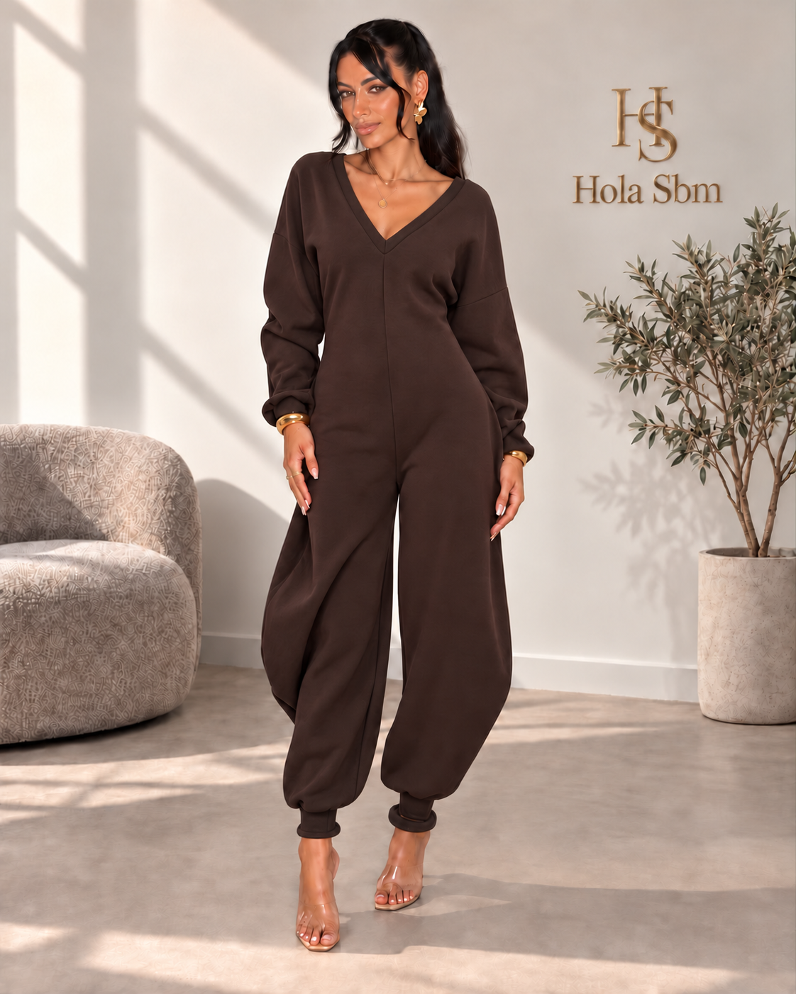 Jumpsuit Zarelia Marrone