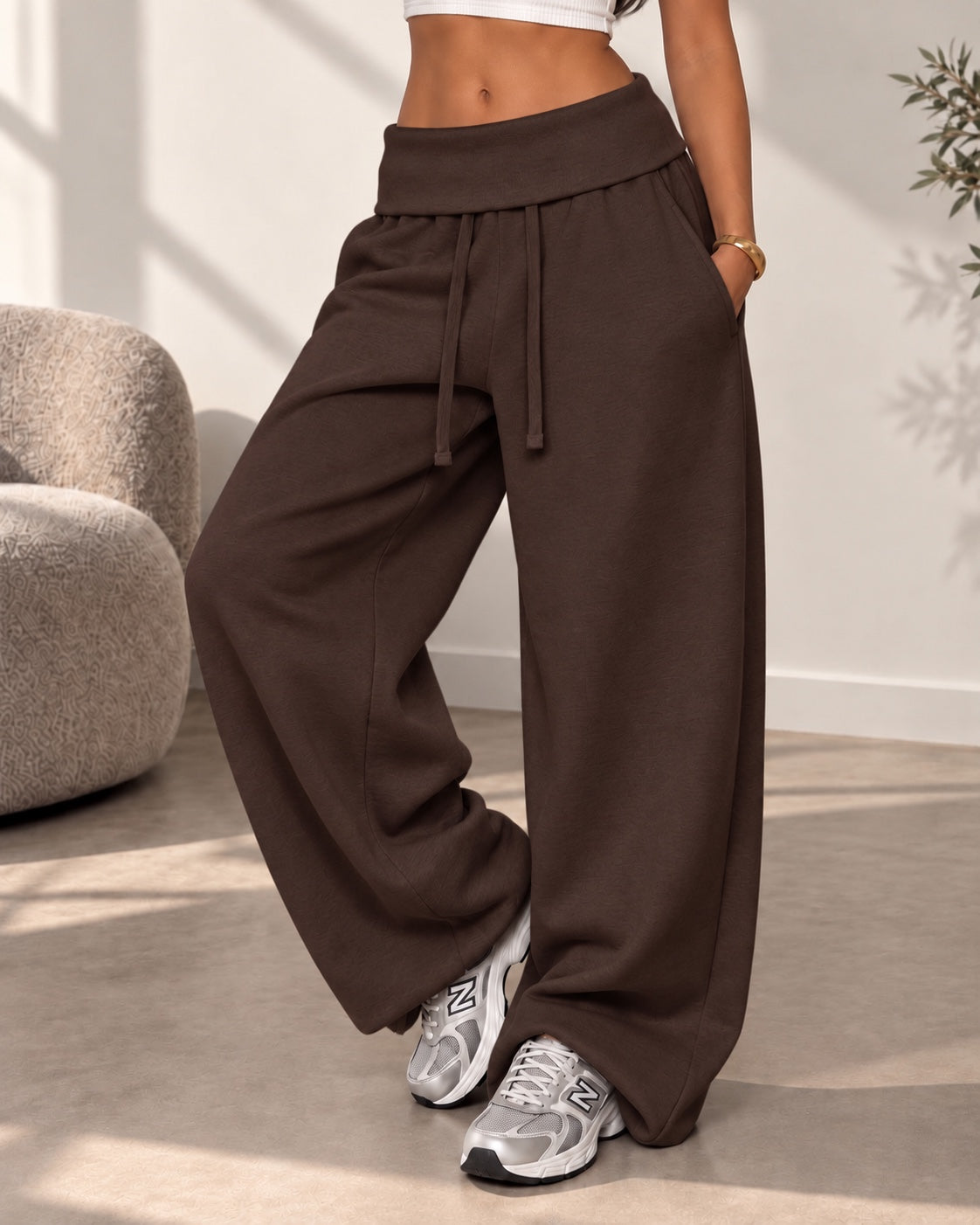 Pantalone Kelsya Marrone