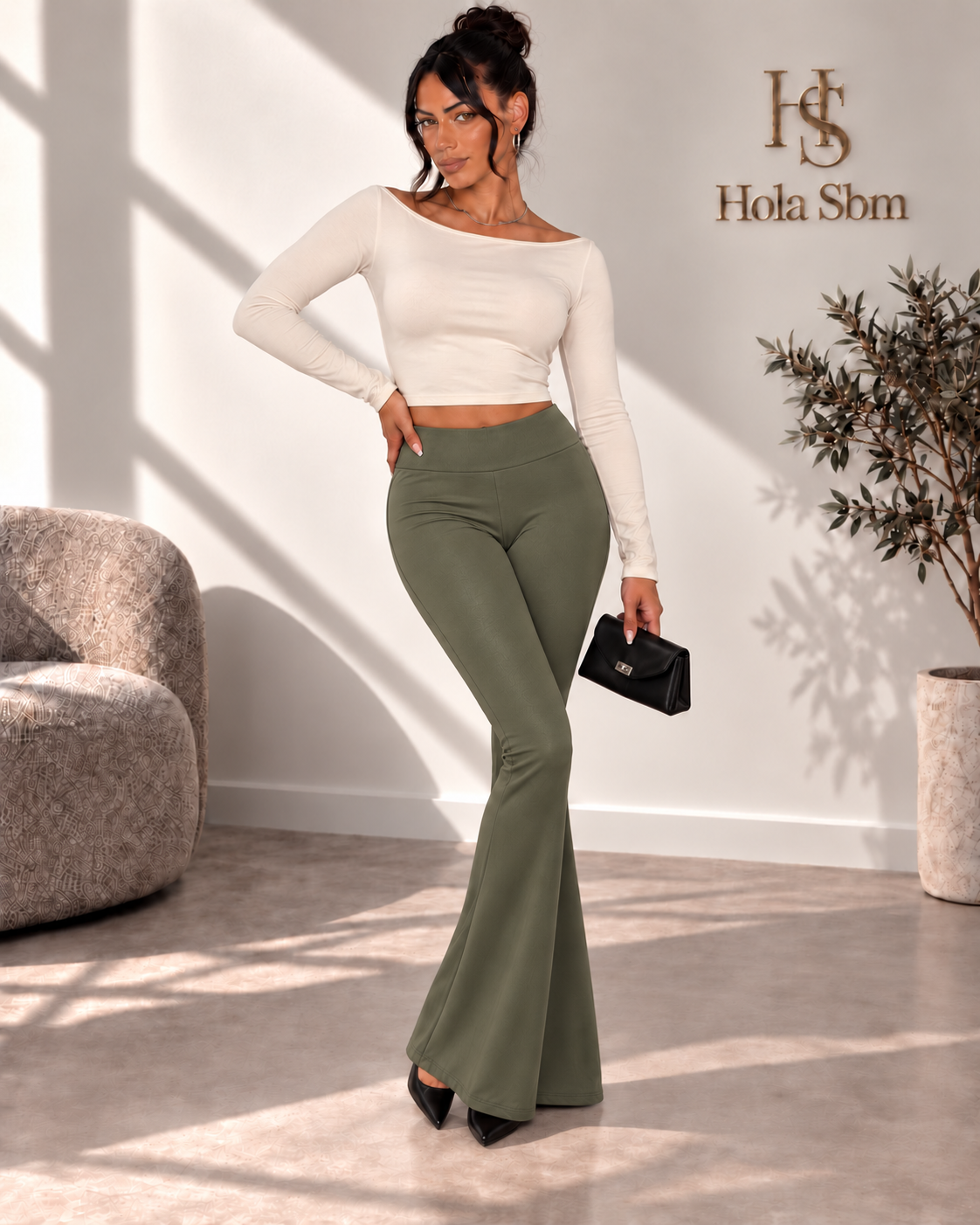 Leggings Selvya Verde oliva