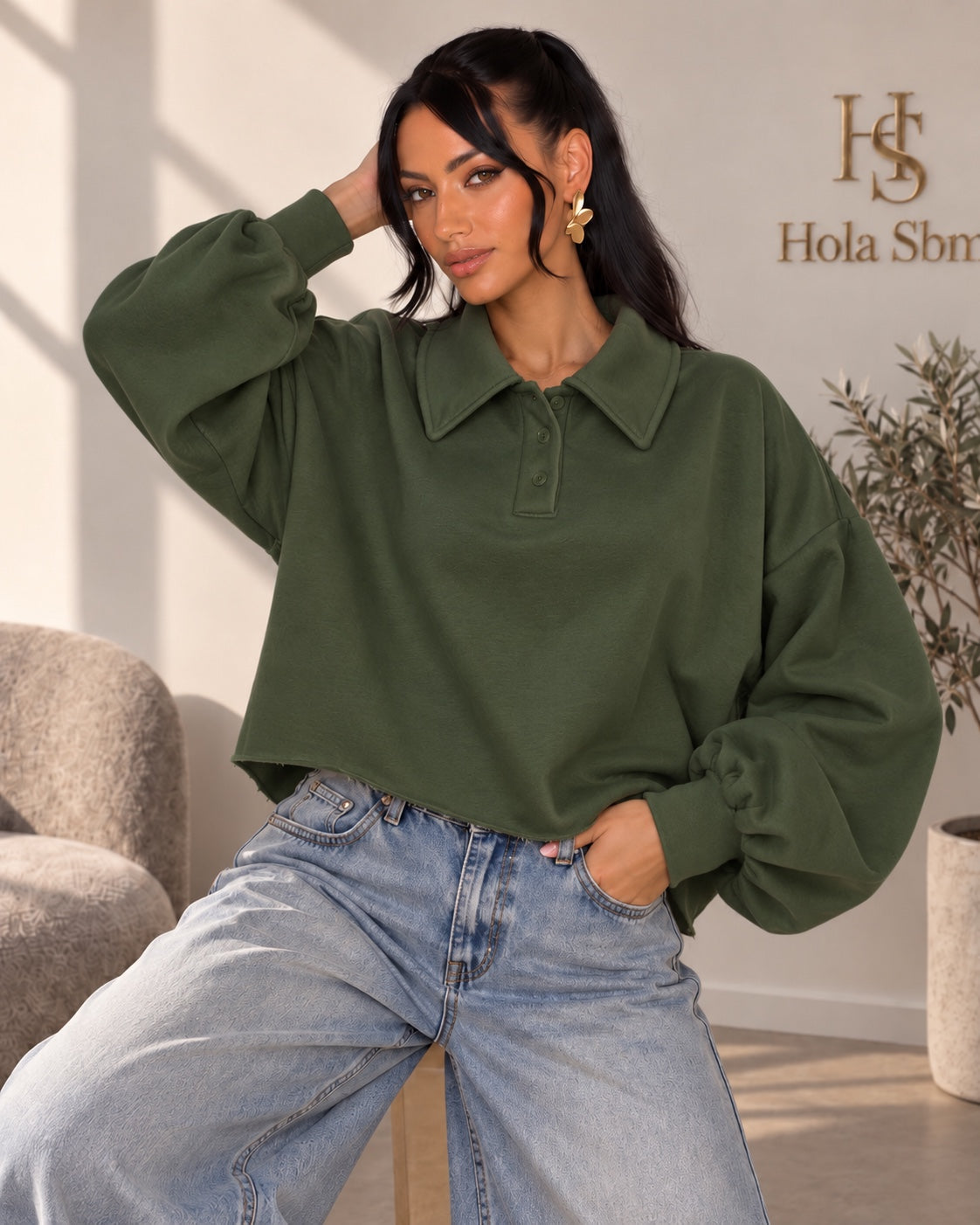 Maglia Elin Verde militare