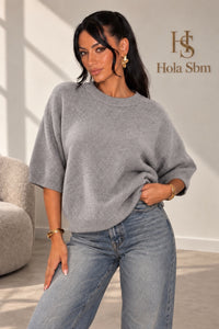 Maglia Flowers grigio