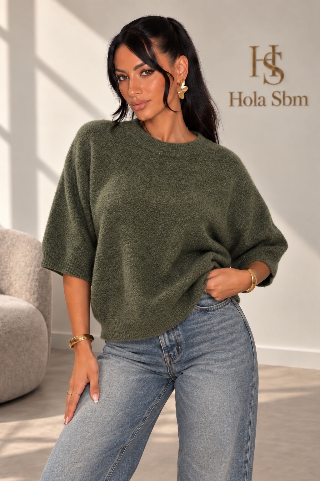 Maglia Flowers verde