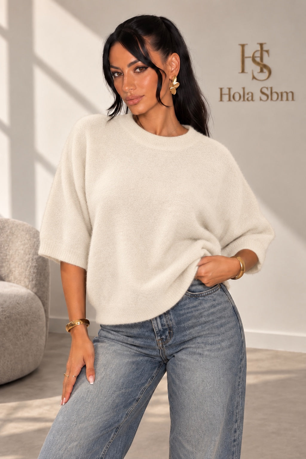 Maglia Flowers bianco